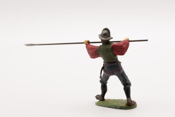 Landsknecht in position Spanish helmet
